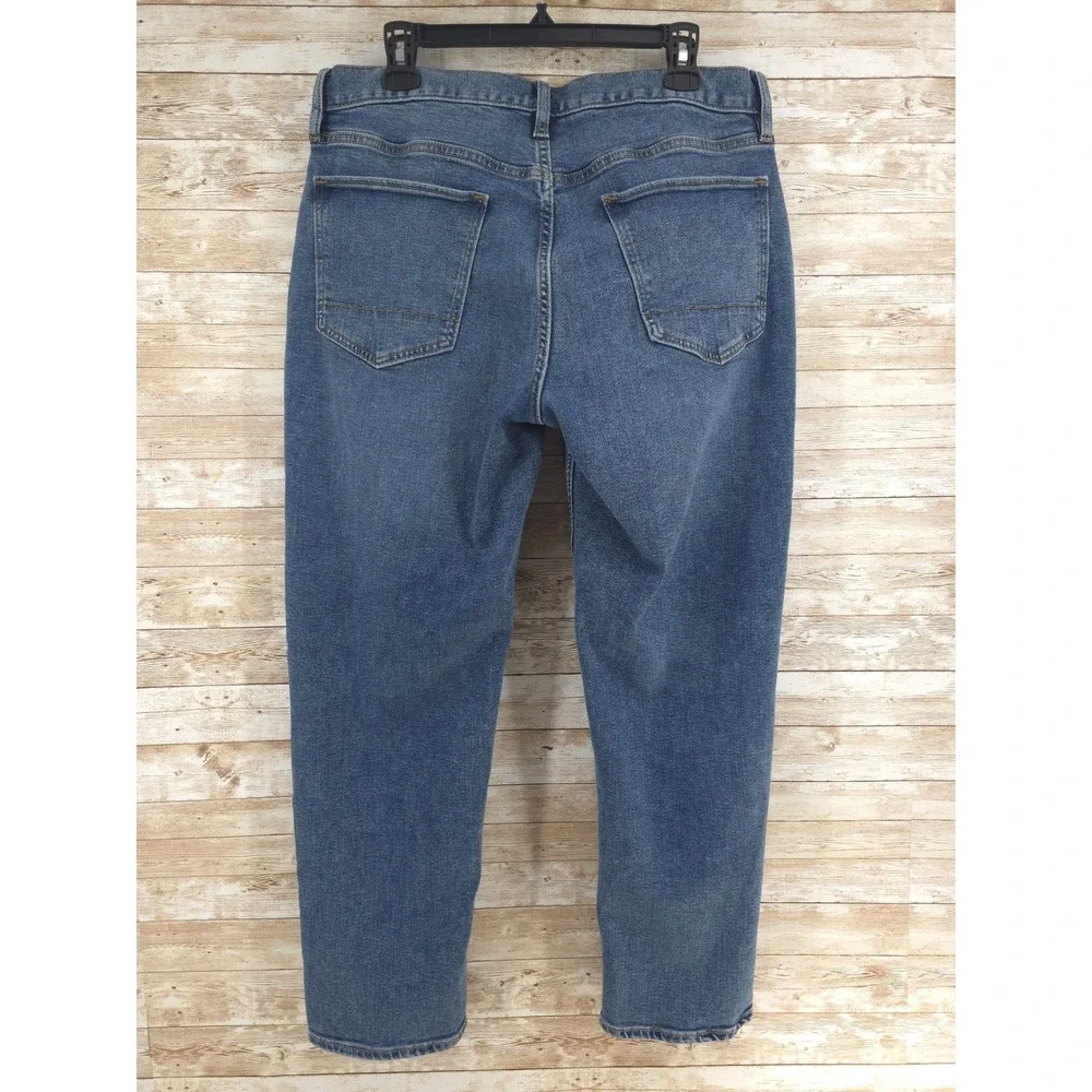 Banana Republic Travel Jean Athletic Fit Medium Wash Denim Jeans Mens 36x30